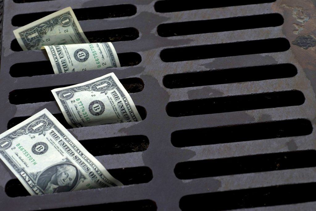 Throw money on rent